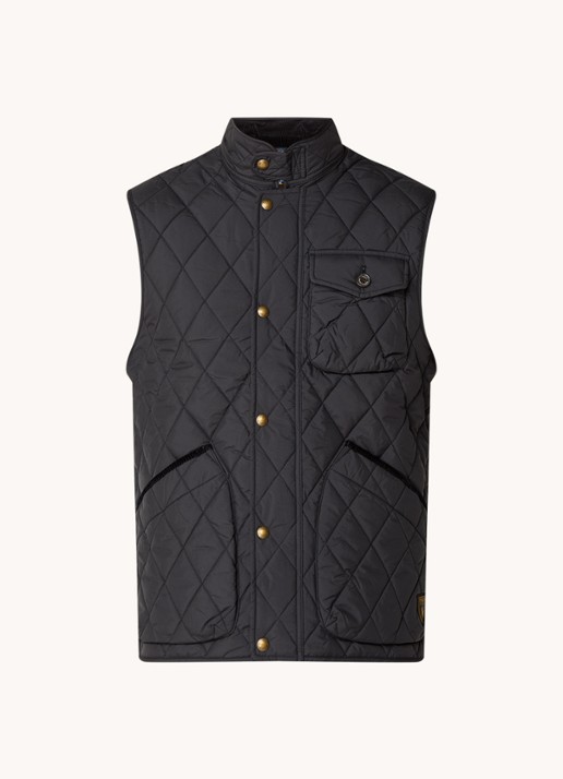 Ralph Lauren Beaton gewatteerde utility bodywarmer met opgestikte zakken - voorkant 6 polo black / zwart