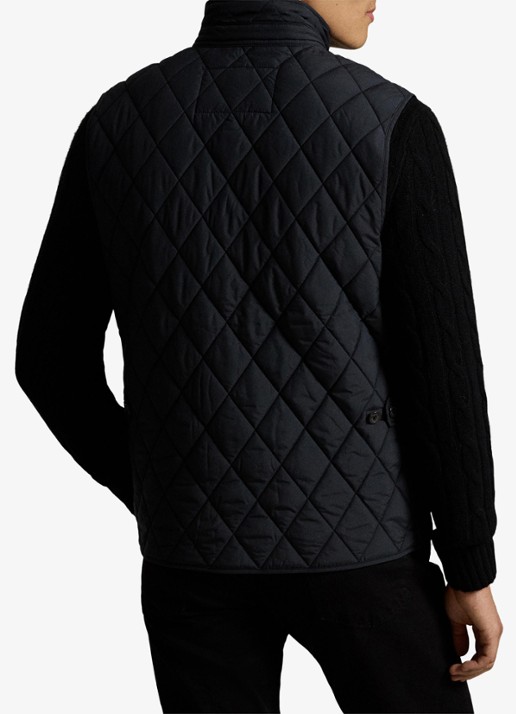 Ralph Lauren Beaton gewatteerde utility bodywarmer met opgestikte zakken - achterkant 5 polo black / zwart