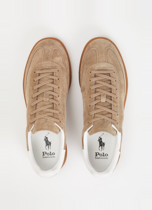 Ralph Lauren Bedford sneaker van suède - detail 4 beige
