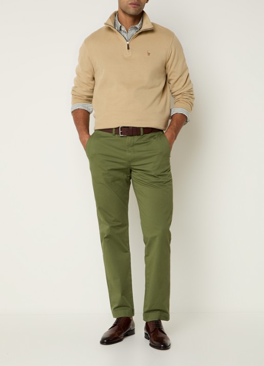 Ralph Lauren Bedford straight fit chino met stretch - voorkant 4 garden trail / groen