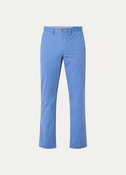 Ralph Lauren Bedford straight fit chino met stretch - voorkant nimes blue / blauw