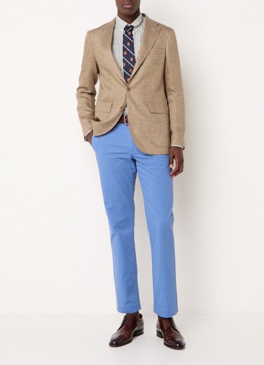 Ralph Lauren Bedford straight fit chino met stretch - voorkant 2 nimes blue / blauw