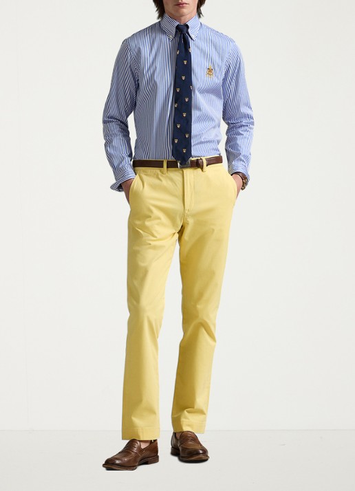 Ralph Lauren Bedford straight fit chino met stretch - voorkant 4 geel