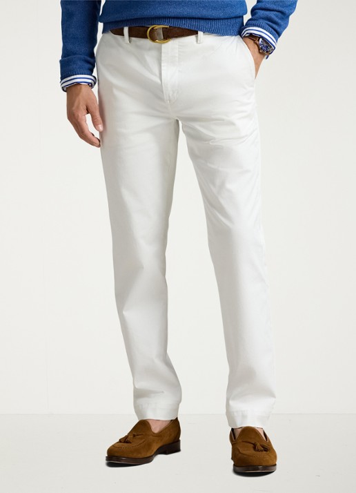 Ralph Lauren Bedford straight fit chino met stretch - detail deckwash white / wit