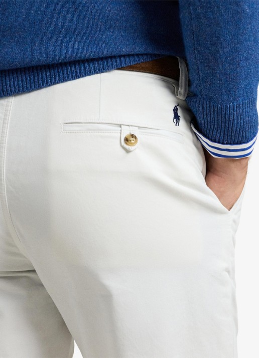 Ralph Lauren Bedford straight fit chino met stretch - detail 2 deckwash white / wit