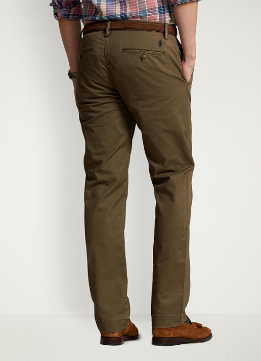 Ralph Lauren Bedford straight fit chino met stretch - achterkant 5 canopy olive / olijfgroen
