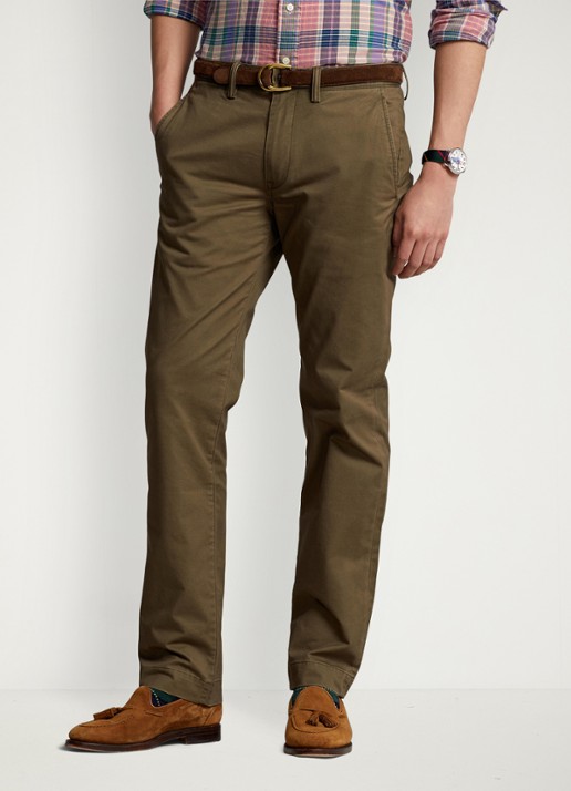 Ralph Lauren Bedford straight fit chino met stretch - detail 3 canopy olive / olijfgroen