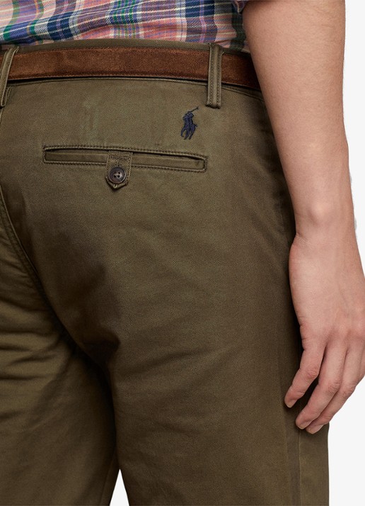 Ralph Lauren Bedford straight fit chino met stretch - detail 4 canopy olive / olijfgroen