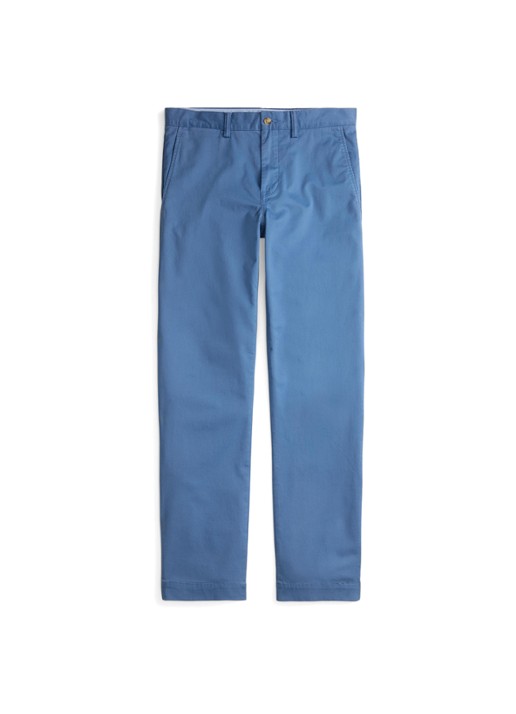 Ralph Lauren Bedford straight fit chino met stretch - voorkant delta blue