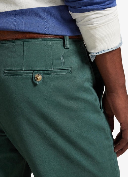 Ralph Lauren Bedford straight fit chino met stretch - detail 4 charter green