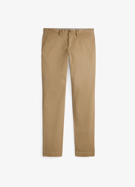 Ralph Lauren Bedford straight fit chino met stretch - voorkant desert khaki