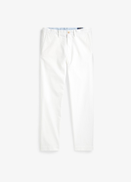 Ralph Lauren Bedford straight fit chino met stretch - voorkant 5 ceramic white / wit