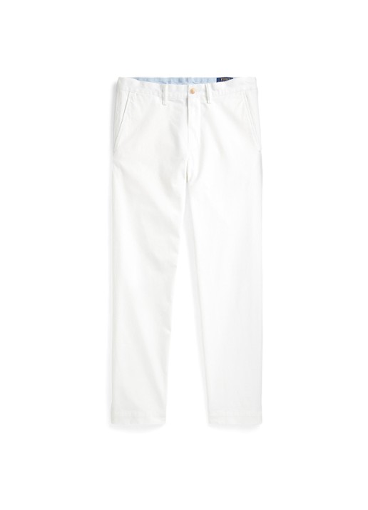 Ralph Lauren Bedford straight fit chino met stretch - voorkant 6 ceramic white / wit