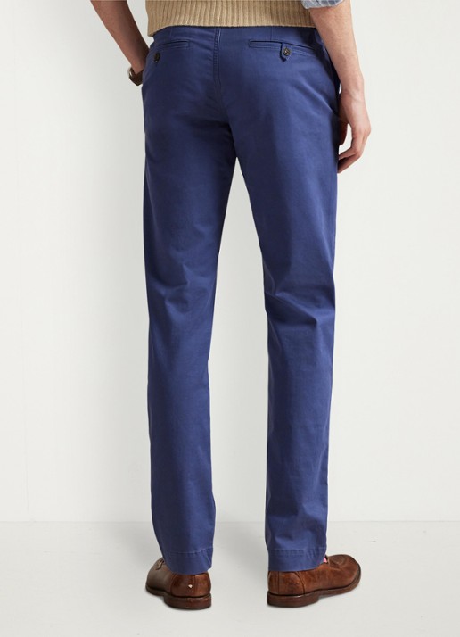 Ralph Lauren Bedford straight fit chino met stretch - achterkant licht navy