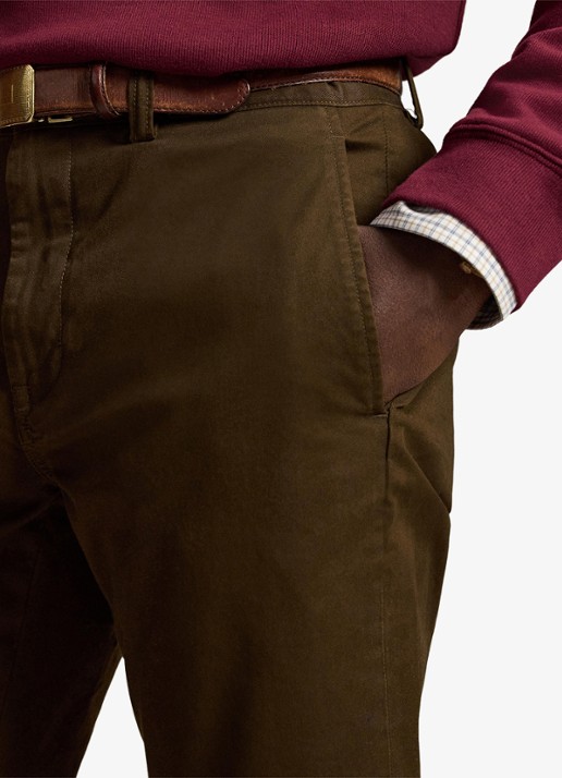 Ralph Lauren Bedford straight fit chino met stretch - detail 2 donkerbruin