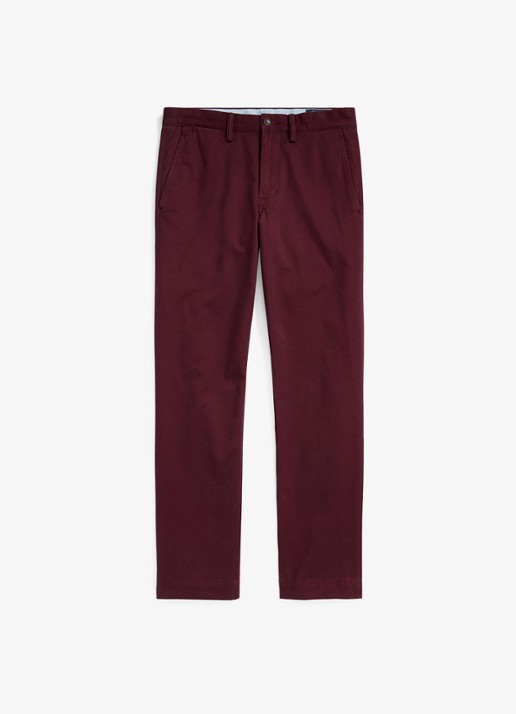 Ralph Lauren Bedford straight fit chino met stretch - voorkant rich ruby / rood