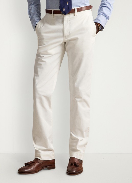 Ralph Lauren Bedford straight fit chino met stretch - detail 3 white / wit