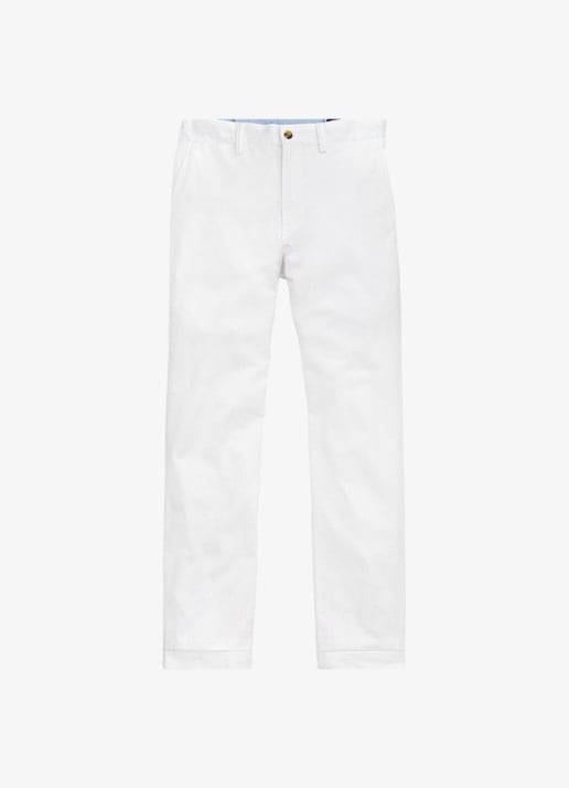 Ralph Lauren Bedford straight fit chino met stretch - voorkant white / wit