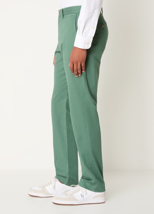 Ralph Lauren Bedford straight fit stretch chino broek - detail 4 washed forest / zeegroen