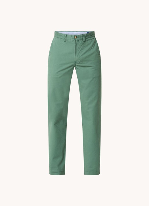 Ralph Lauren Bedford straight fit stretch chino broek - voorkant washed forest / zeegroen