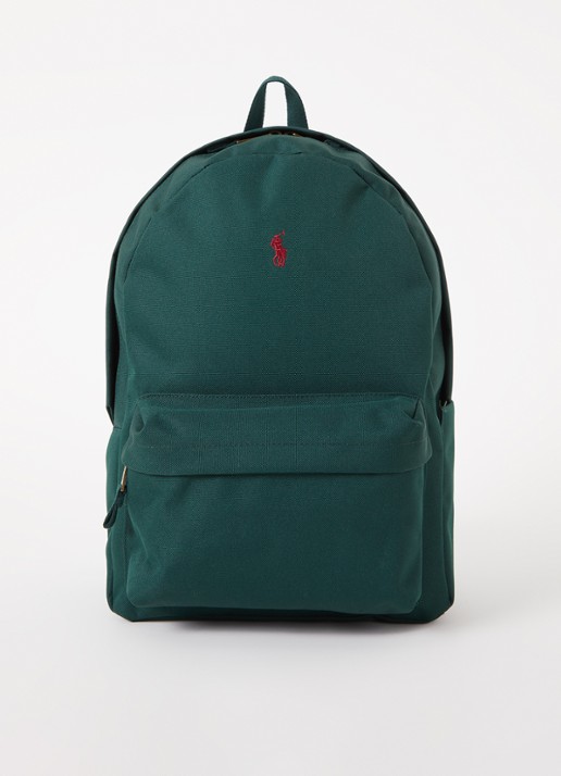 Ralph Lauren Big Pony rugzak met logoborduring - voorkant 2 groen