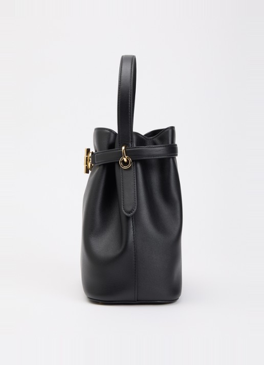 Ralph Lauren Blaike Medium schoudertas van leer met afneembare schouderriem - detail 4 zwart