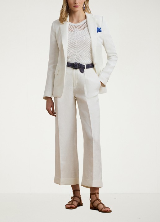 Ralph Lauren Blazer met klepzakken - voorkant 5 wit