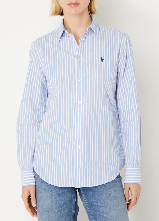 Ralph Lauren Blouse in linnenblend met streepprint