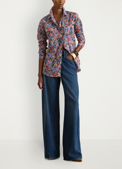 Ralph Lauren Blouse met bloemenprint - voorkant 4 red / rood