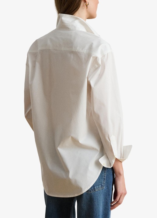 Ralph Lauren Blouse met logoborduring - achterkant 3 wit