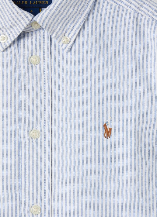 Ralph Lauren Blouse met logoborduring - detail lichtblauw