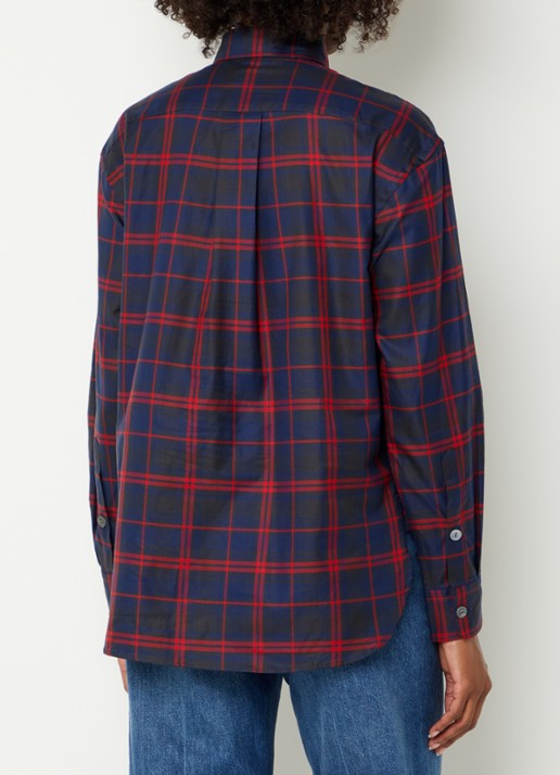 Ralph Lauren Blouse met ruitdessin - achterkant 4 rood