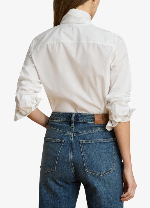 Ralph Lauren Blouse met sjaalkraag - achterkant 3 wit