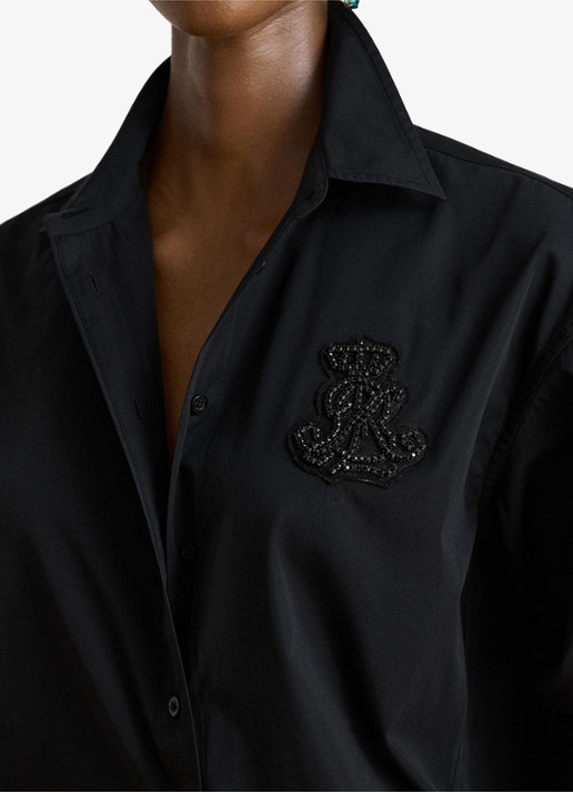 Ralph Lauren Blouse met strass - detail 2 zwart
