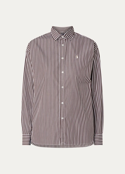 Ralph Lauren Blouse met streepprint en logoborduring
