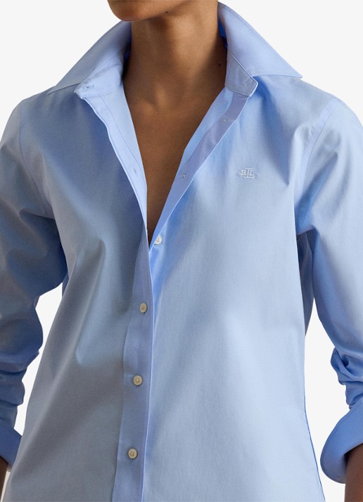 Ralph Lauren Blouse met stretch - detail 5 blue / blauw