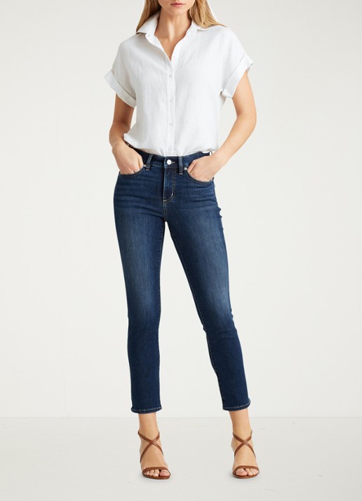 Ralph Lauren Blouse van linnen - voorkant 4 white / wit