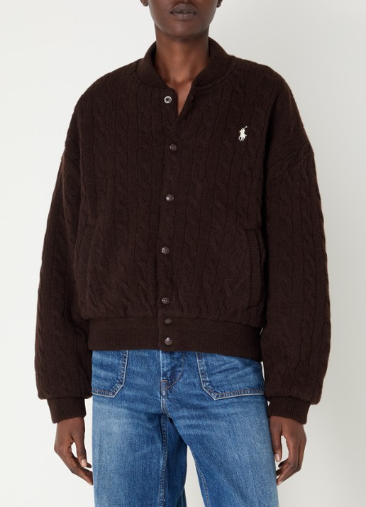 Ralph Lauren Bomberjack in kasjmierblend met steekzakken