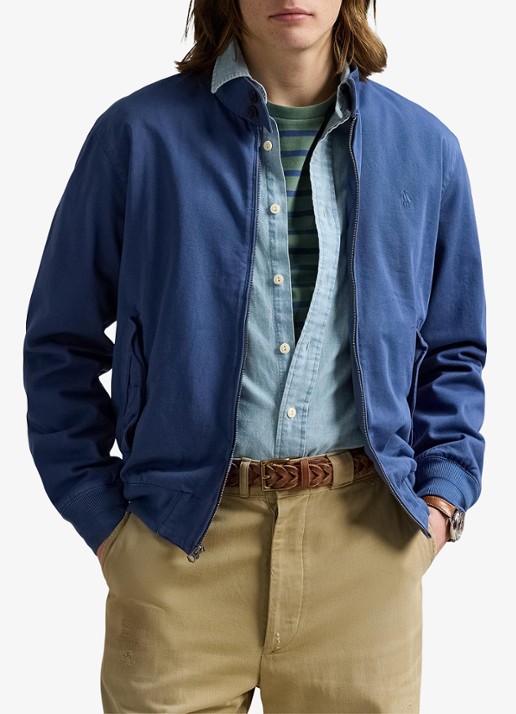Ralph Lauren Bomberjack met logoborduring en klepzakken
