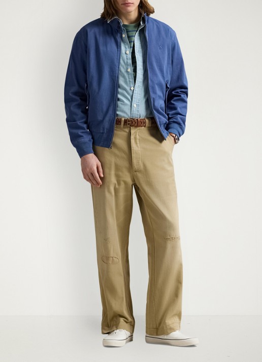Ralph Lauren Bomberjack met logoborduring en klepzakken - voorkant 5 old royal