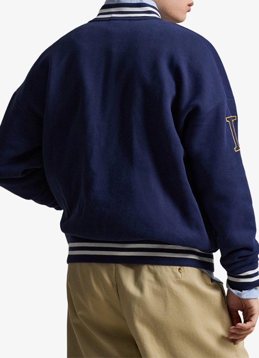 Ralph Lauren Bomberjack met logoborduring - achterkant 3 newport navy