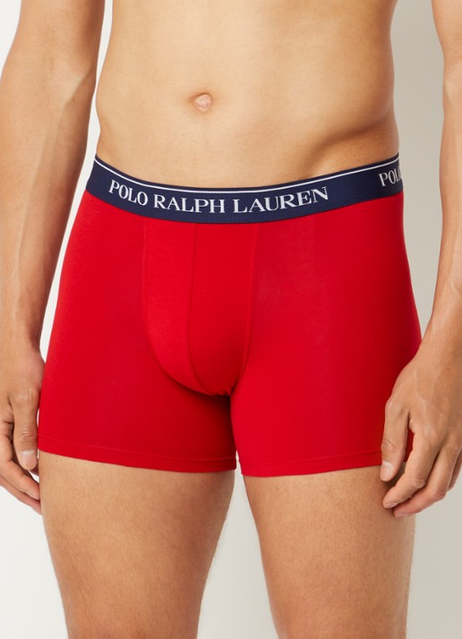 Ralph Lauren Boxer met logoband in 3-pack - voorkant 4 multicolor