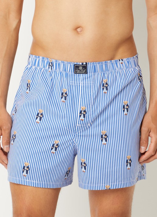 Ralph Lauren Boxershort met print in 3-pack  - voorkant 3 indigo