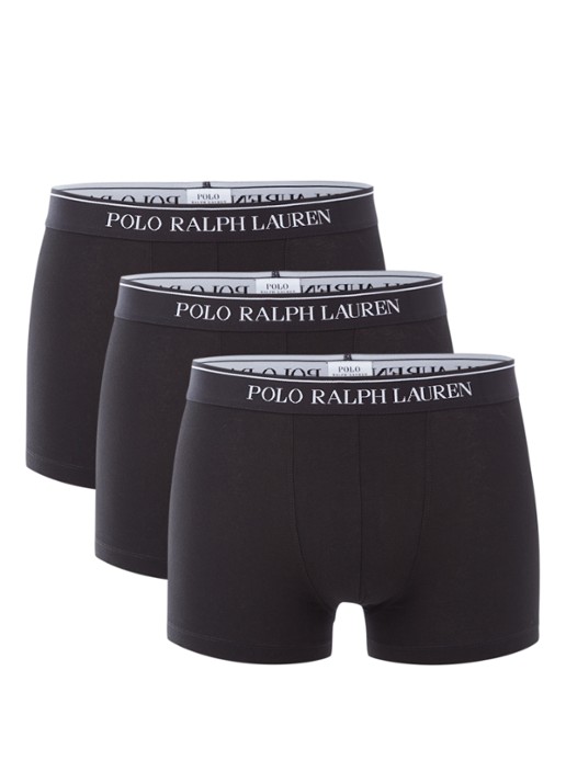 Ralph Lauren Boxershorts in uni in 3-pack  - voorkant zwart