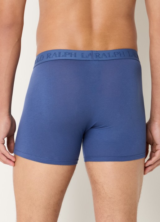 Ralph Lauren Boxershorts met logoband in 3-pack - achterkant 4 blauw