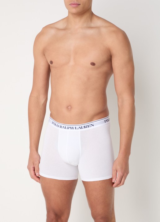 Ralph Lauren Boxershorts met logoband in 3-pack - voorkant 2 lichtblauw