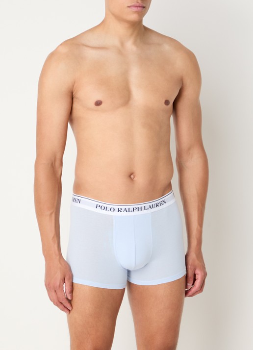Ralph Lauren Boxershorts met logoband in 3-pack - voorkant 4 lichtroze