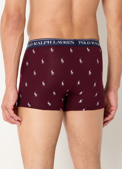 Ralph Lauren Boxershorts met logoband in 3-pack - achterkant 2 donkergroen