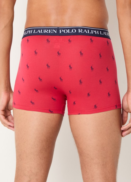 Ralph Lauren Boxershorts met logoband in 3-pack - achterkant rood