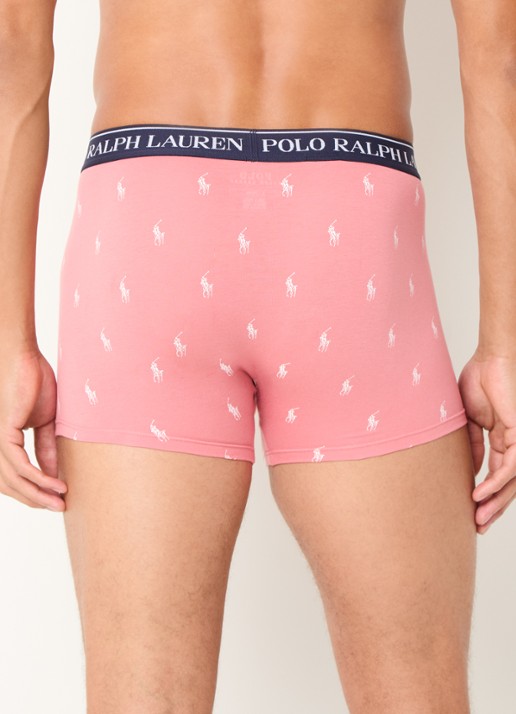 Ralph Lauren Boxershorts met logoband in 3-pack - achterkant blauw